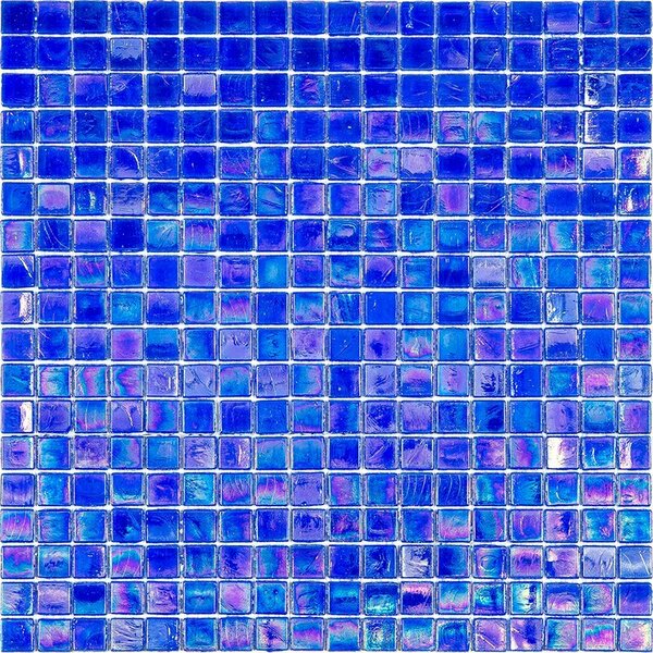Apollo Tile Skosh 11.6inx11.6in Glossy Egyptian Blue Glass Mosaic Wall and Floor Tile 18.69 sqft/case, 20PK APLNB88BL560A